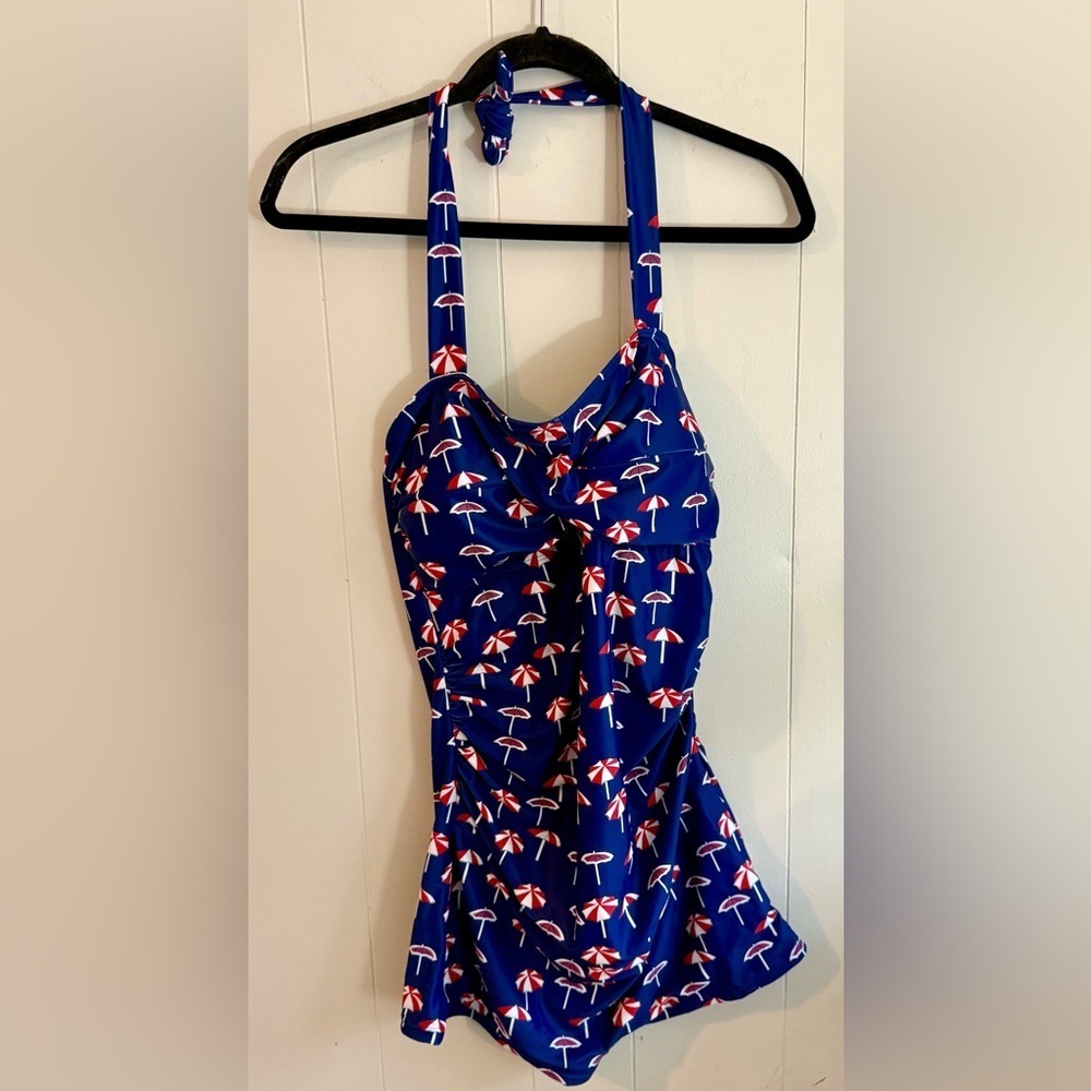 EastElegant NWT Maternity One Piece Halter Boyleg Bathing Suit Boyshort L - Picture 4 of 11